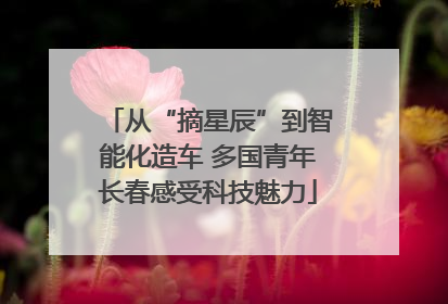从“摘星辰”到智能化造车 多国青年长春感受科技魅力